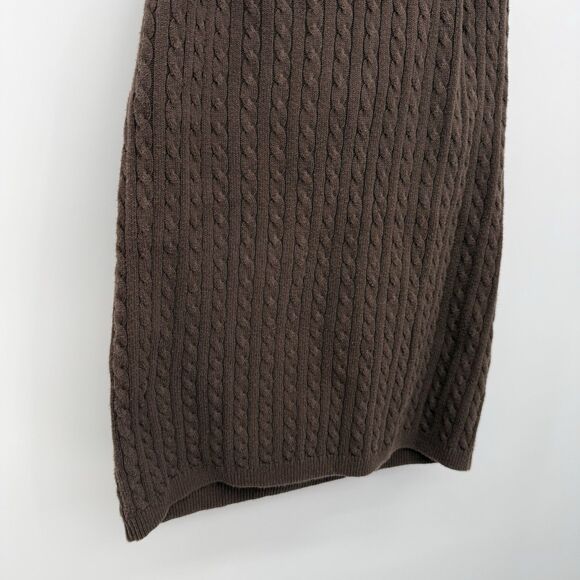 Gap Brown Y2k Halter Cable Knit Tank Top Cotton Size Large - Picture 5 of 11